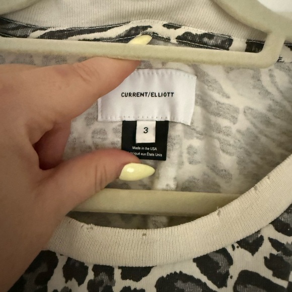 Current/Elliott leopard animal print tee shirt - size 3 (Large) - Picture 5 of 5